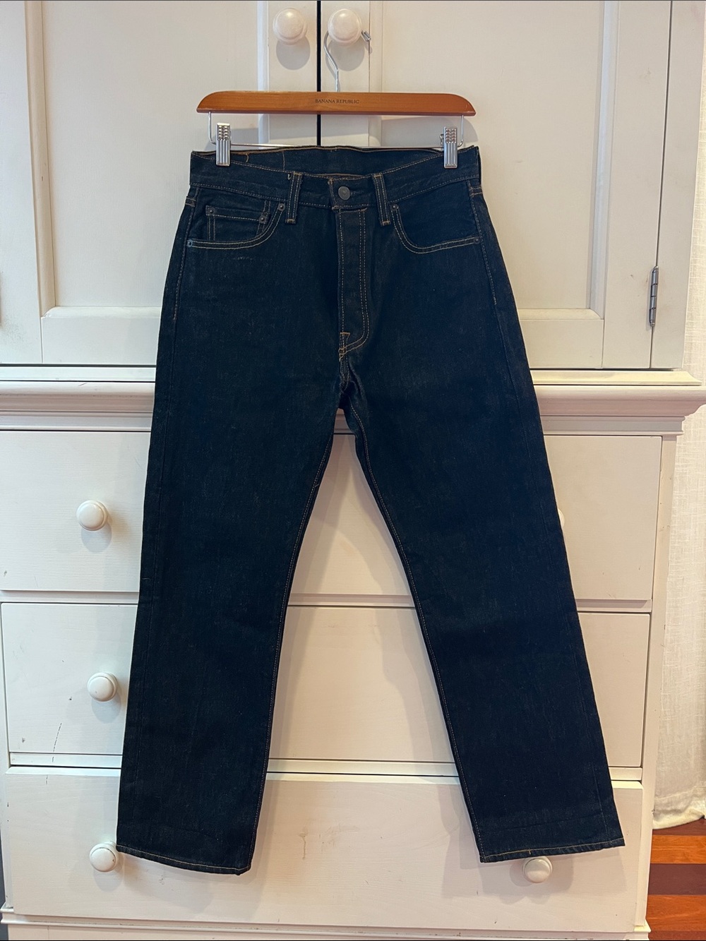 501 Levi's Men's Black Straight Jeans